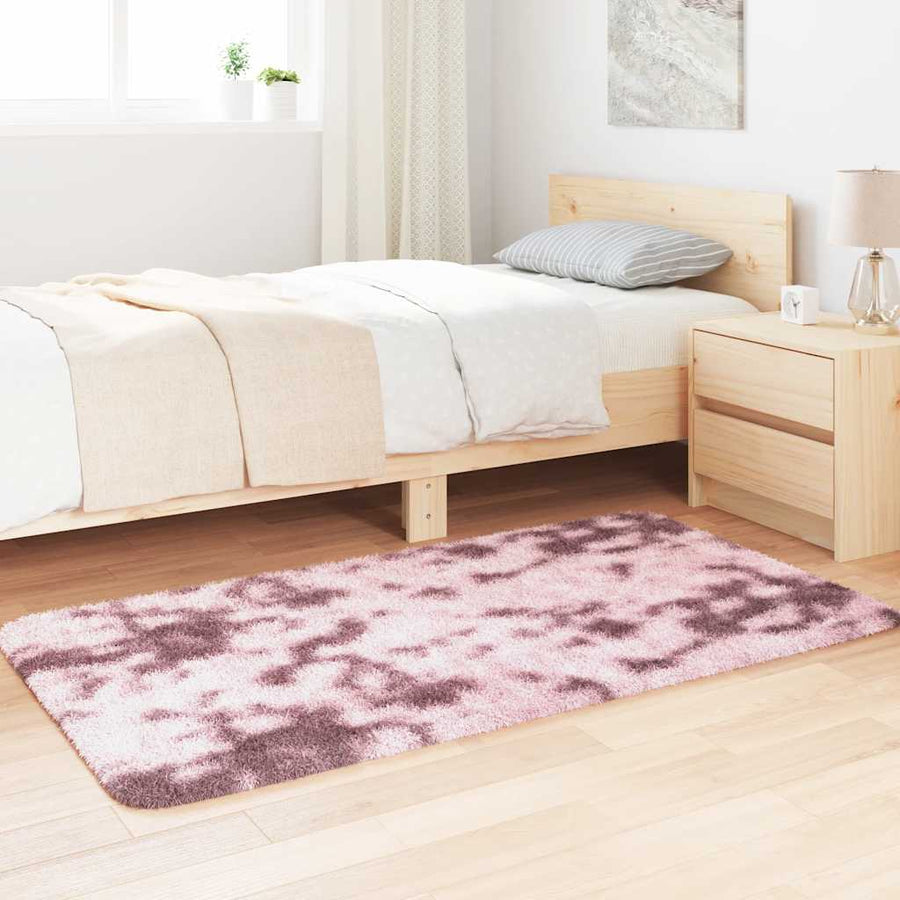 Hoogpolig vloerkleed NAVARRA 80x150 cm polyester stoffig roze