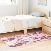 Vloerkleed hoogpolig 80x150 cm polyester stoffig roze