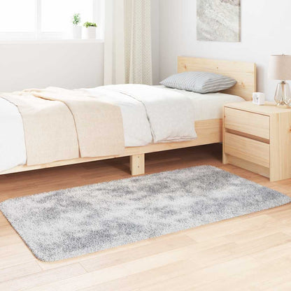 Hoogpolig vloerkleed NAVARRA 80x150 cm polyester lichtgrijs