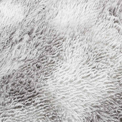 Hoogpolig vloerkleed NAVARRA 80x150 cm polyester lichtgrijs
