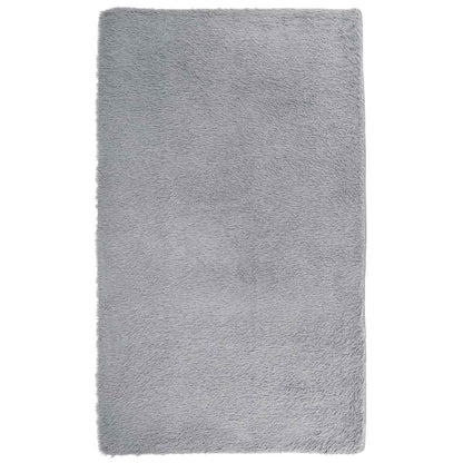 Hoogpolig vloerkleed NAVARRA 80x150 cm polyester zilvergrijs