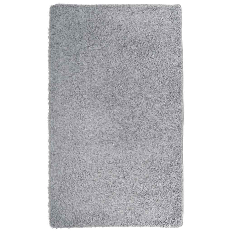 Hoogpolig vloerkleed NAVARRA 80x150 cm polyester zilvergrijs