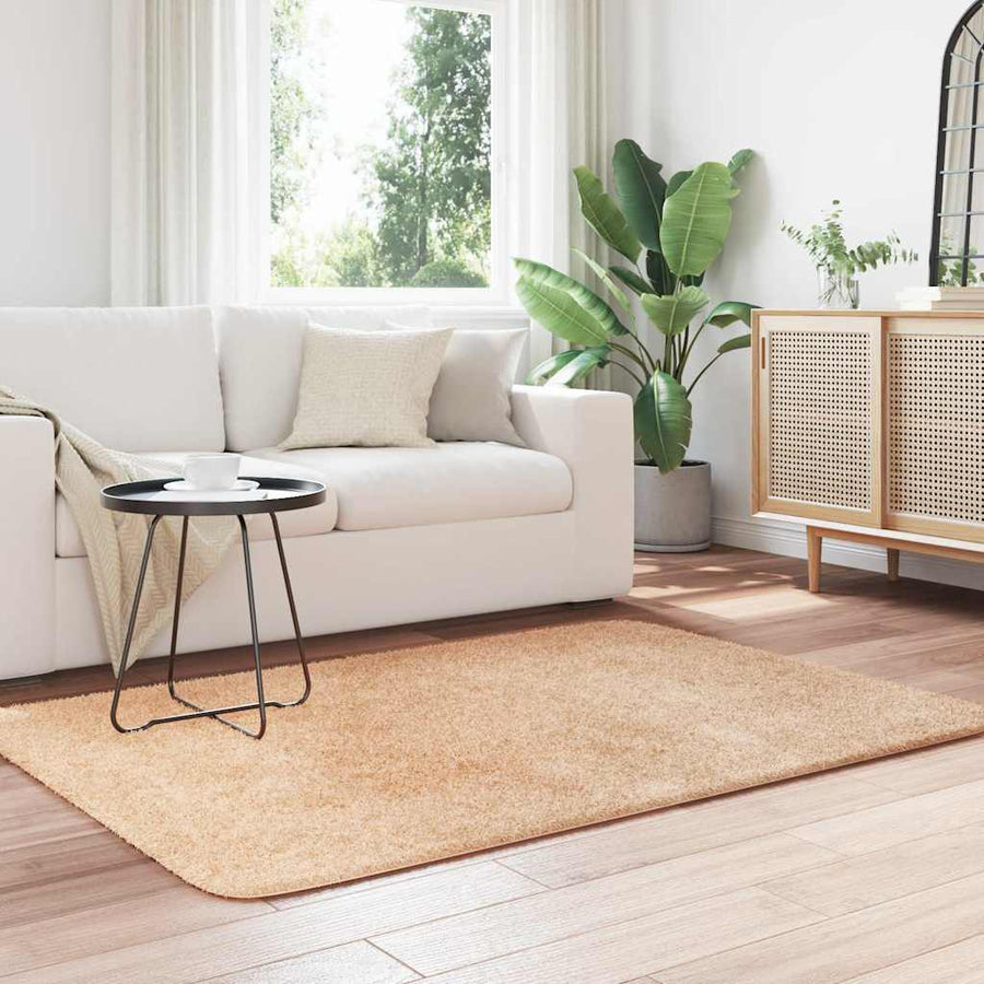 Hoogpolig vloerkleed NAVARRA 120x170 cm polyester beige