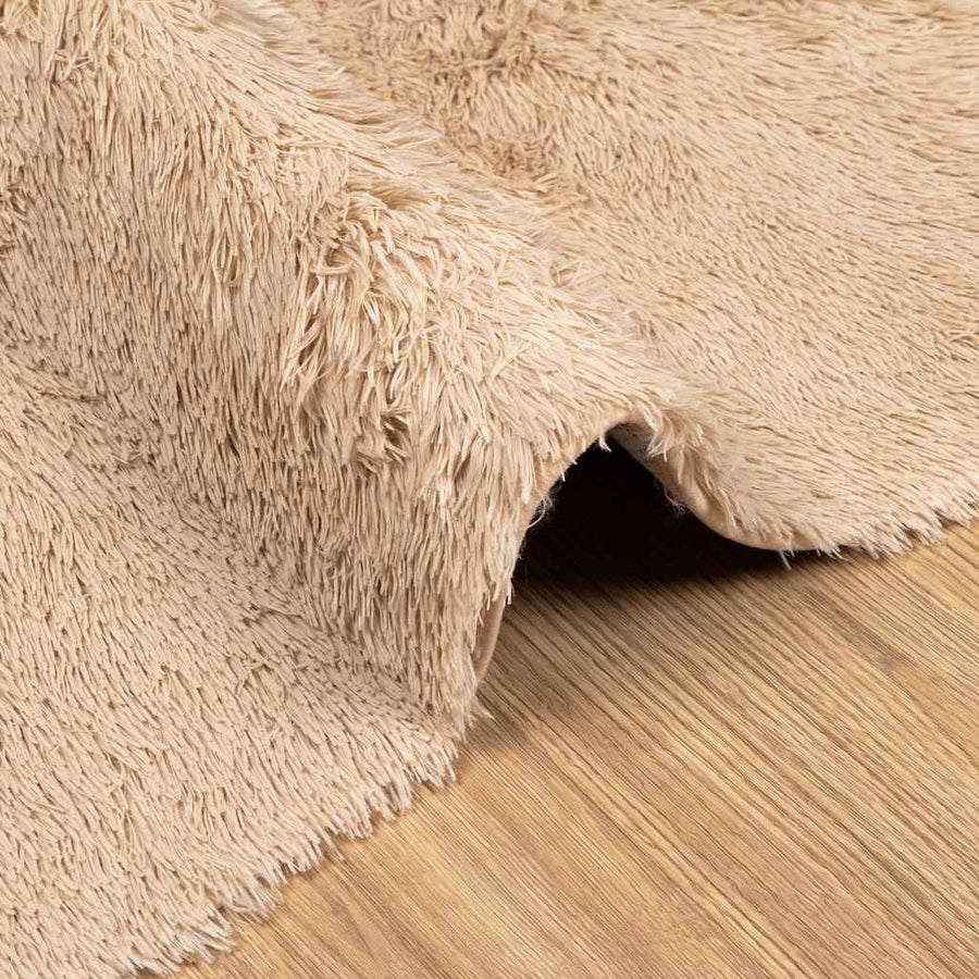 Hoogpolig vloerkleed NAVARRA 120x170 cm polyester beige