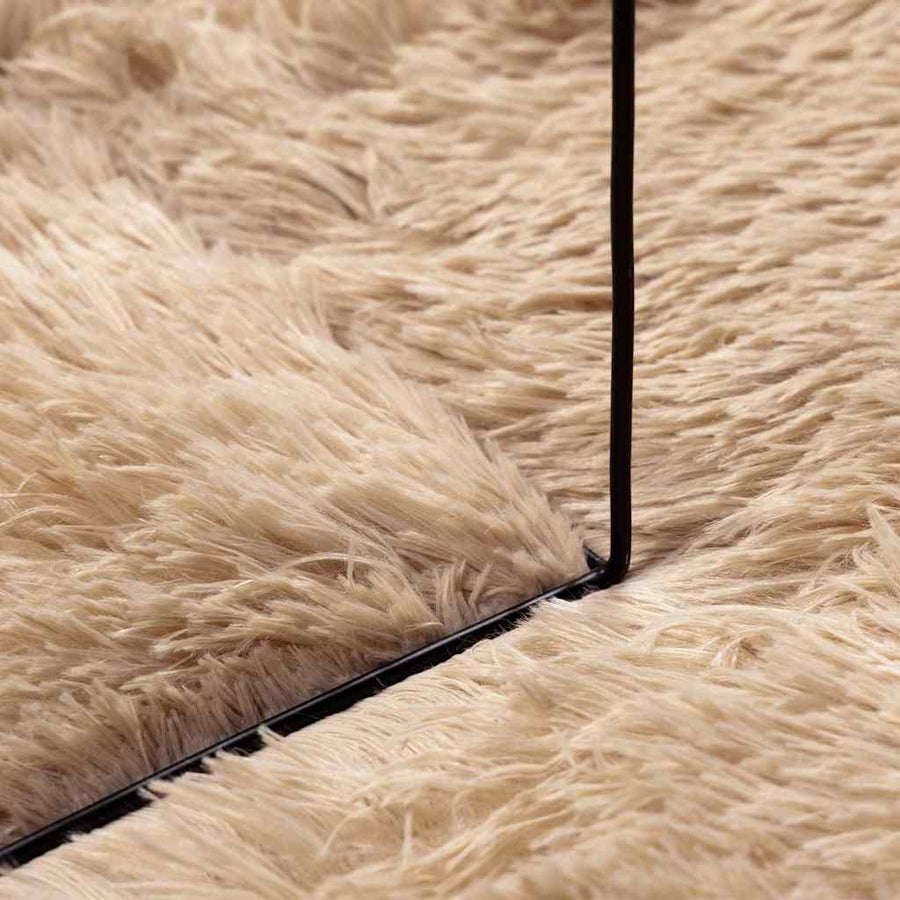 Hoogpolig vloerkleed NAVARRA 120x170 cm polyester beige