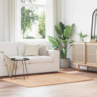Vloerkleed hoogpolig 120x170 cm polyester beige
