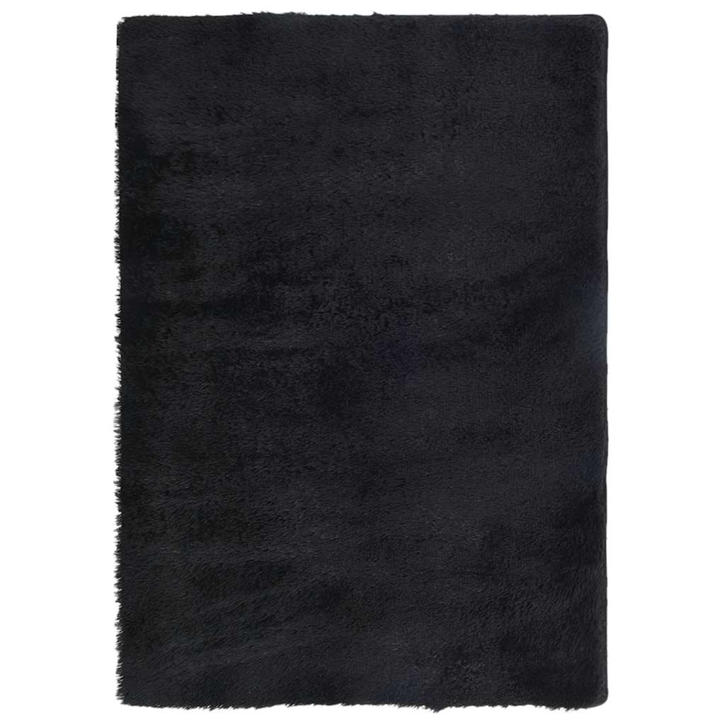 Hoogpolig vloerkleed NAVARRA 120x170 cm polyester zwart