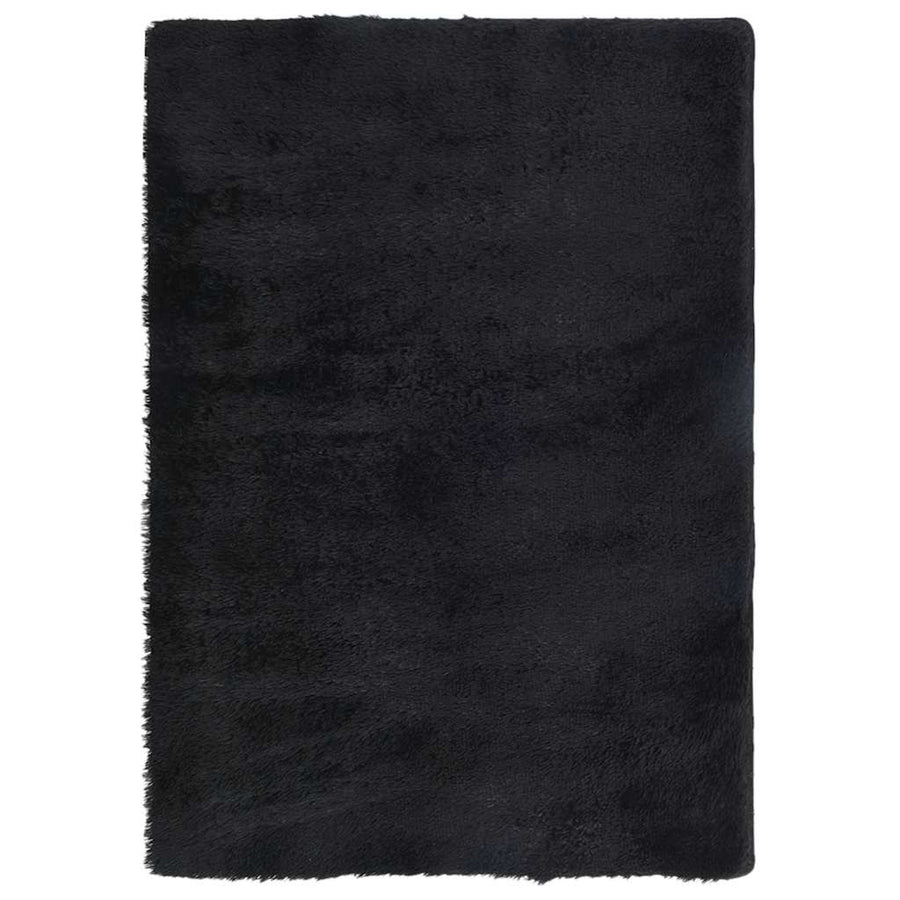 Hoogpolig vloerkleed NAVARRA 120x170 cm polyester zwart