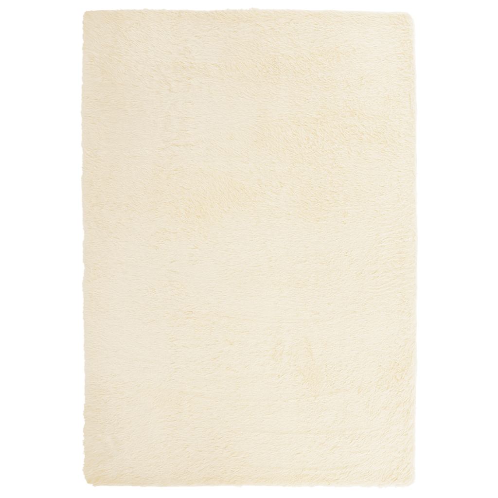 Hoogpolig vloerkleed NAVARRA 120x170 cm polyester crèmekleurig