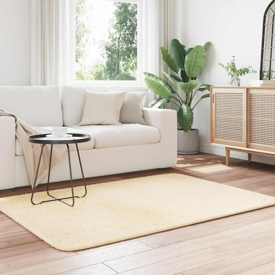 Hoogpolig vloerkleed NAVARRA 120x170 cm polyester crèmekleurig