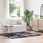 Vloerkleed hoogpolig 120x170 cm polyester donkergrijs