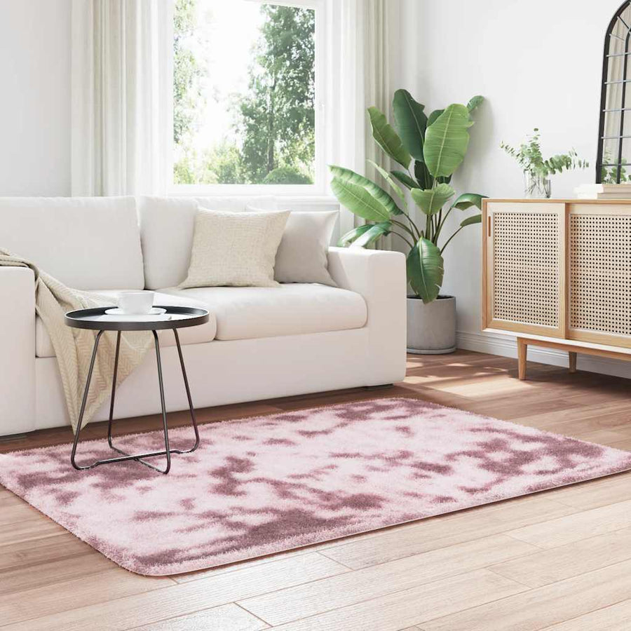 Hoogpolig vloerkleed NAVARRA 120x170 cm polyester stoffig roze