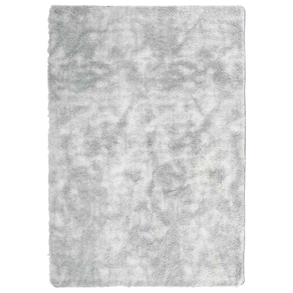 Hoogpolig vloerkleed NAVARRA 120x170 cm polyester lichtgrijs