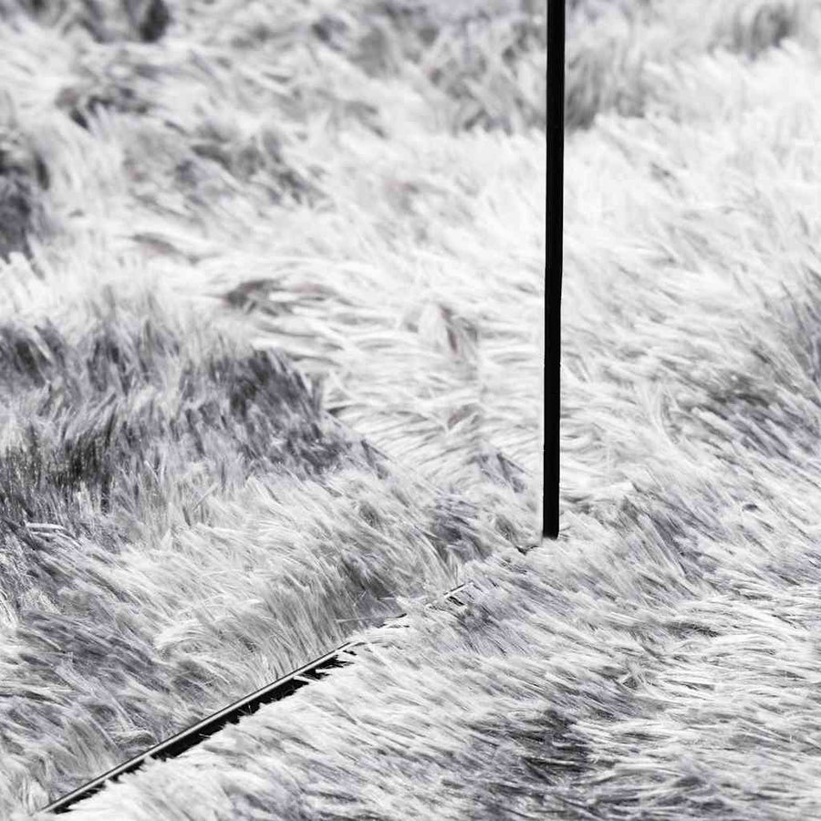 Hoogpolig vloerkleed NAVARRA 120x170 cm polyester lichtgrijs