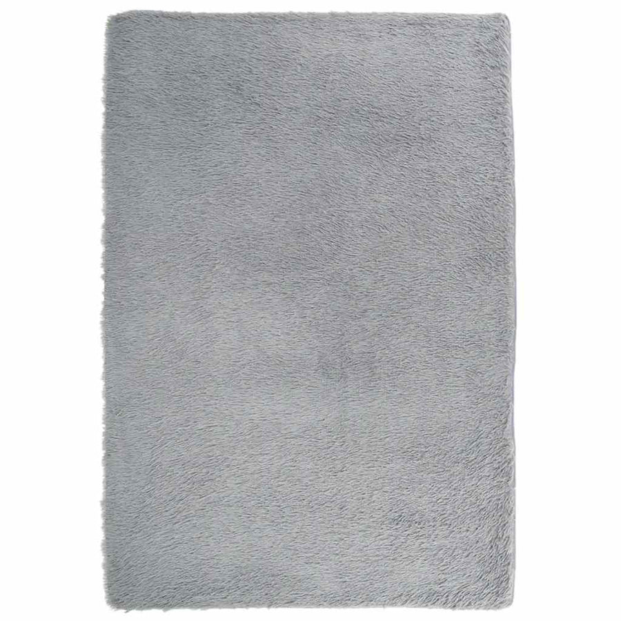 Hoogpolig vloerkleed NAVARRA 120x170 cm polyester zilvergrijs