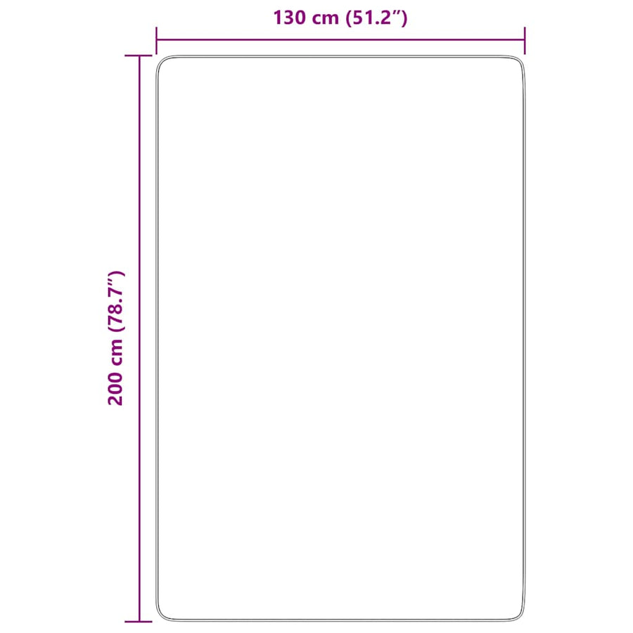Hoogpolig Vloerkleed Navarra Polyester Zwart 130 x 200 cm Rechthoekig