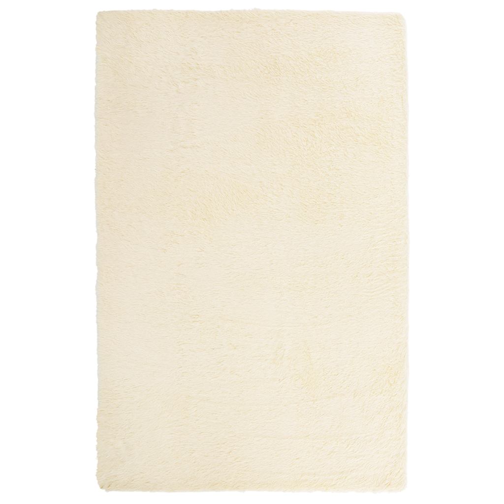 Hoogpolig vloerkleed NAVARRA 130x200 cm polyester crèmekleurig