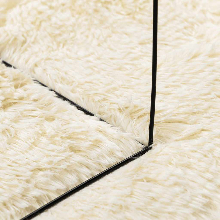 Hoogpolig vloerkleed NAVARRA 130x200 cm polyester crèmekleurig