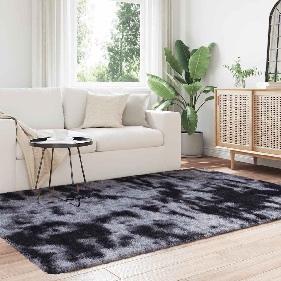Hoogpolig vloerkleed NAVARRA 130x200 cm polyester donkergrijs