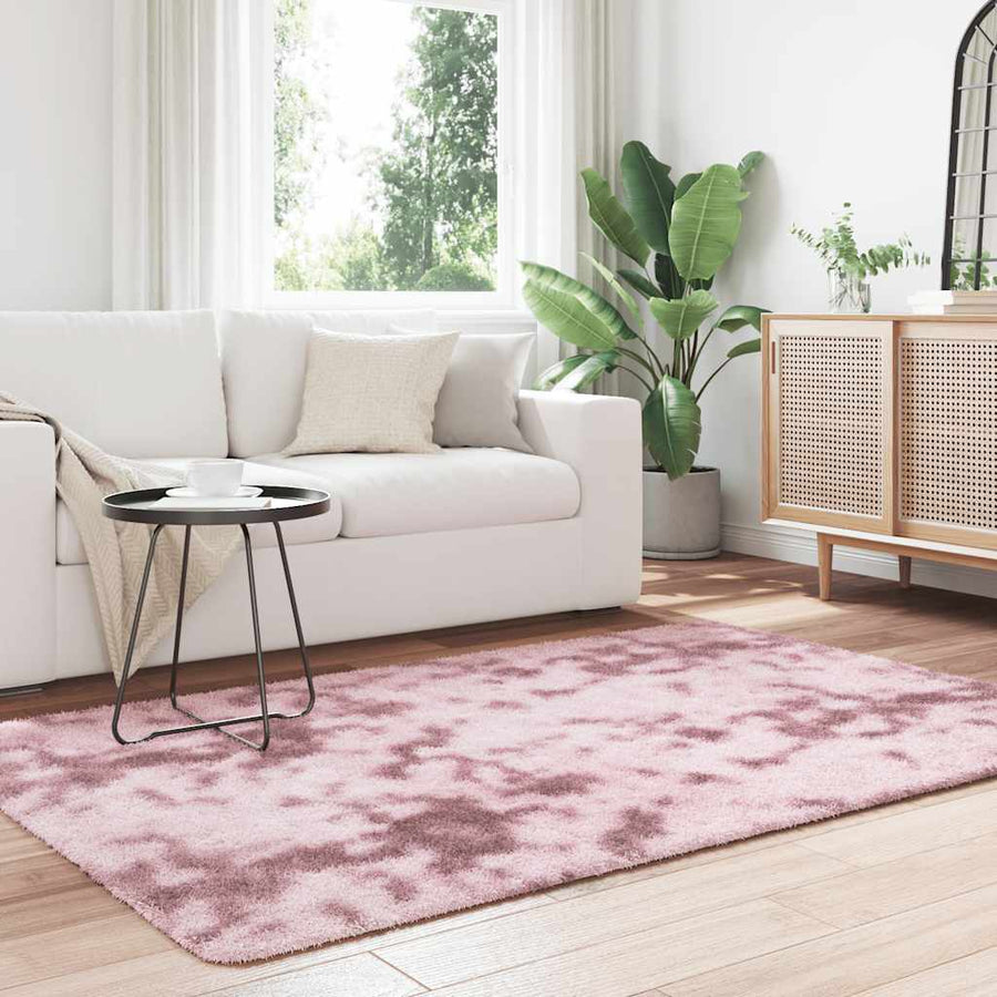 Hoogpolig vloerkleed NAVARRA 130x200 cm polyester stoffig roze