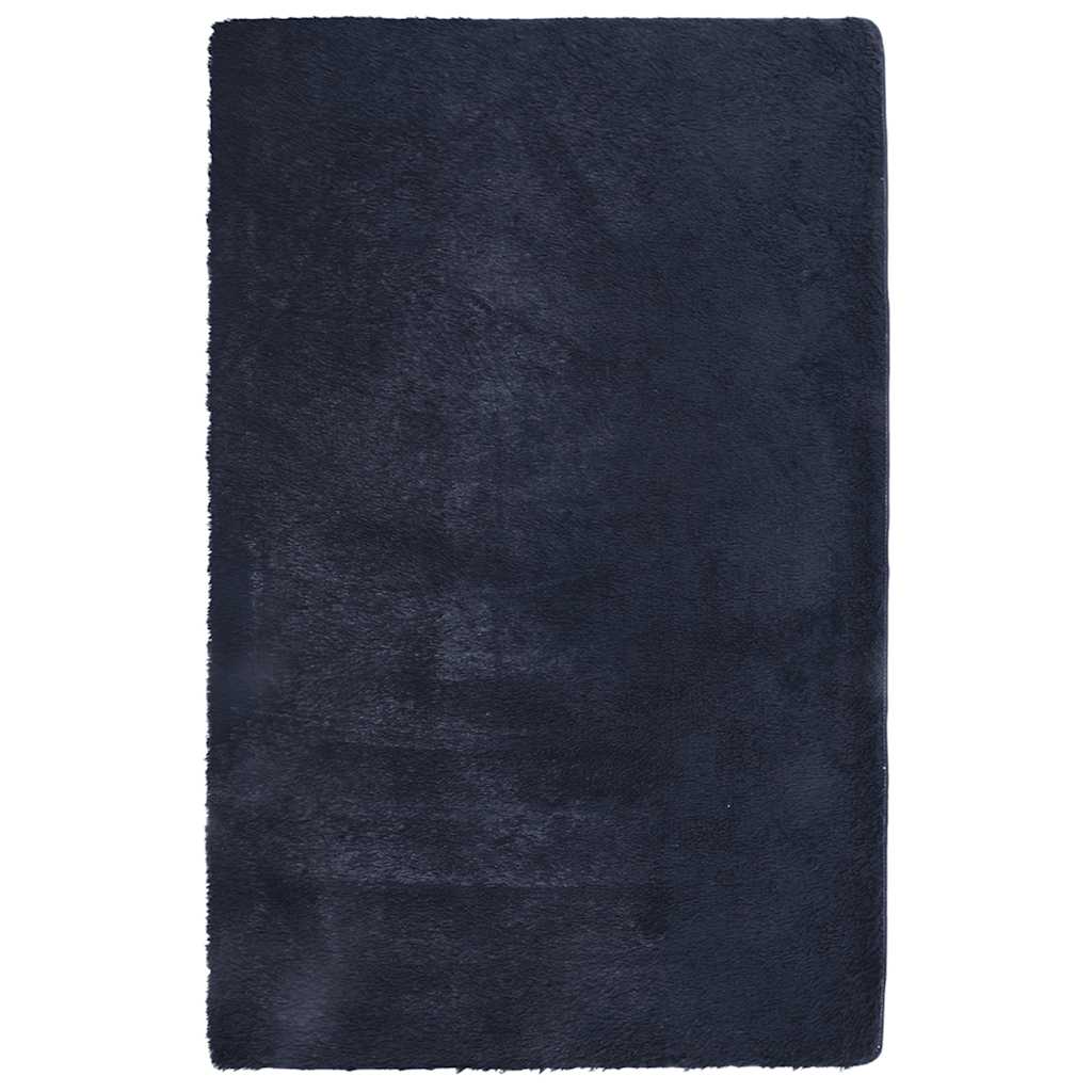 Hoogpolig vloerkleed NAVARRA 130x200 cm polyester marineblauw
