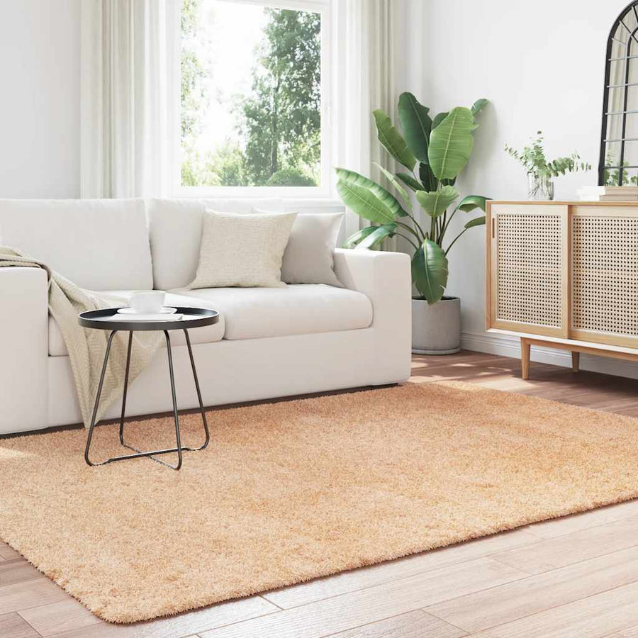 Hoogpolig vloerkleed NAVARRA 160x230 cm polyester beige