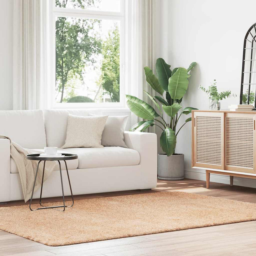 Hoogpolig vloerkleed NAVARRA 160x230 cm polyester beige