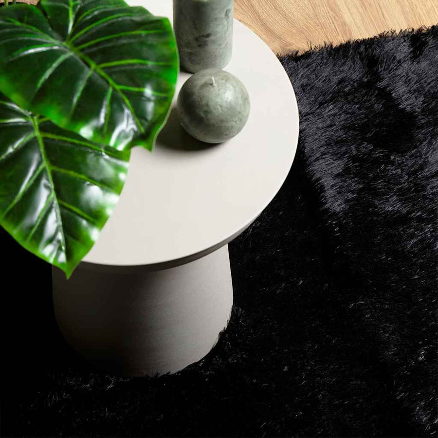 Hoogpolig vloerkleed NAVARRA 160x230 cm polyester zwart