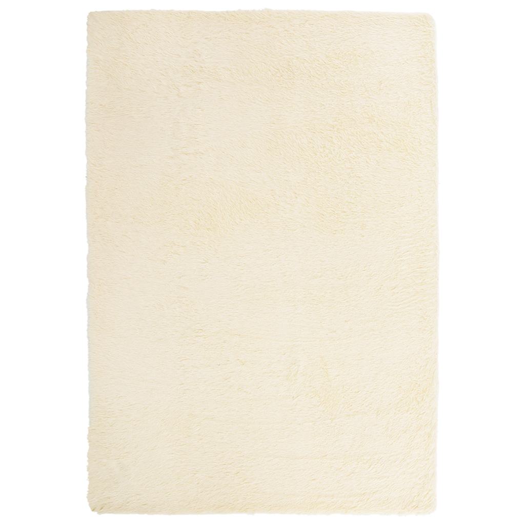 Hoogpolig vloerkleed NAVARRA 160x230 cm polyester crèmekleurig