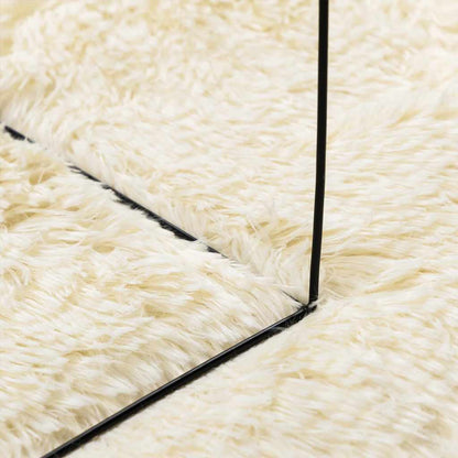 Hoogpolig vloerkleed NAVARRA 160x230 cm polyester crèmekleurig