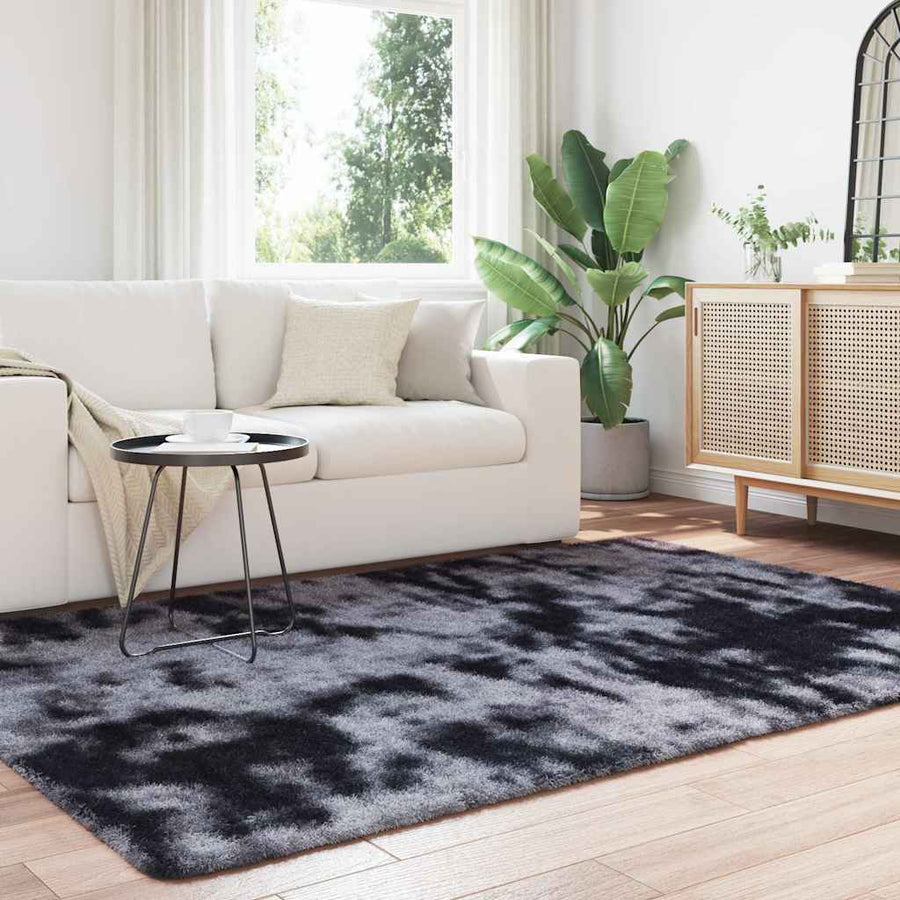 Hoogpolig vloerkleed NAVARRA 160x230 cm polyester donkergrijs