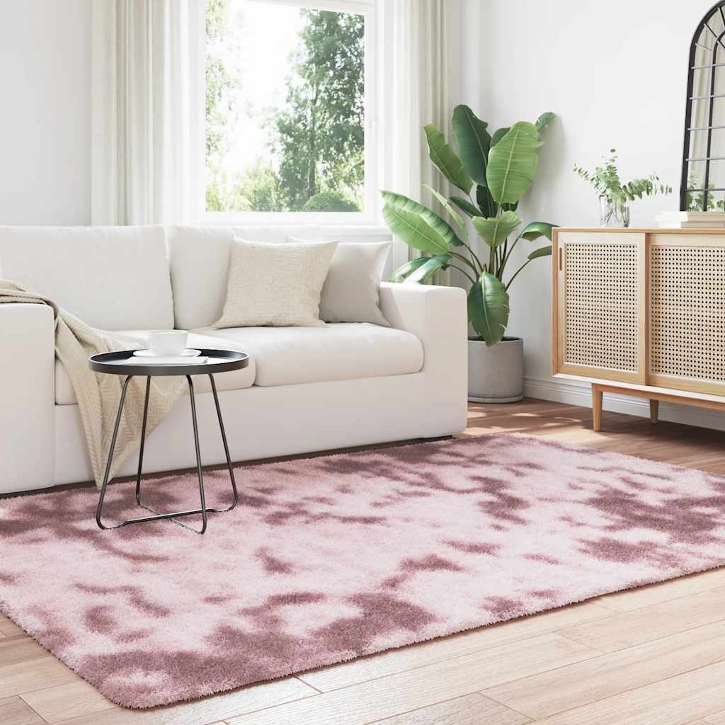Hoogpolig vloerkleed NAVARRA 160x230 cm polyester stoffig roze