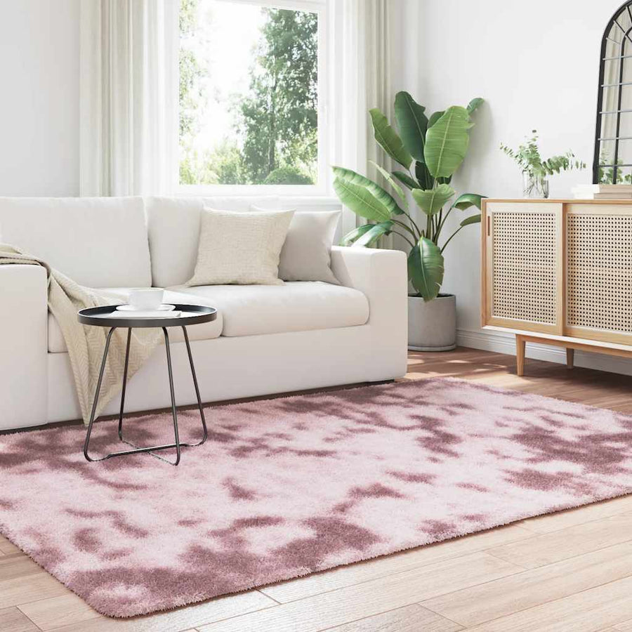 Hoogpolig vloerkleed NAVARRA 160x230 cm polyester stoffig roze