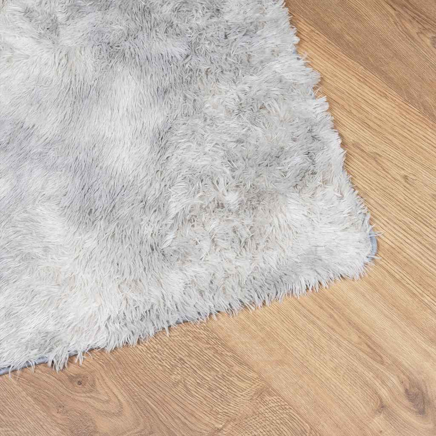 Hoogpolig vloerkleed NAVARRA 160x230 cm polyester lichtgrijs