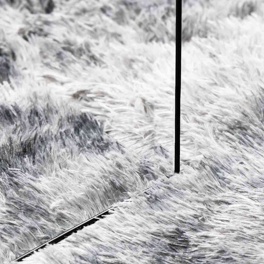 Hoogpolig vloerkleed NAVARRA 160x230 cm polyester lichtgrijs