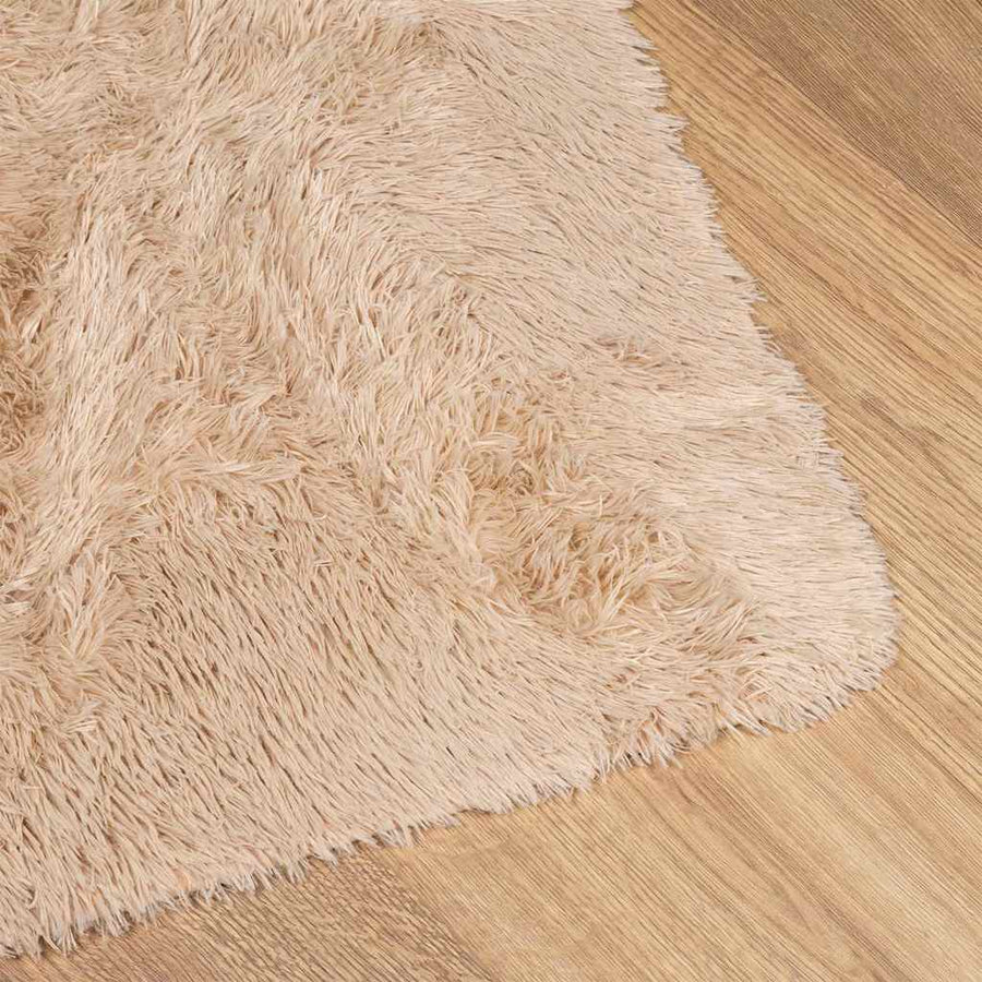 Hoogpolig Vloerkleed Navarra 200X290 Cm Polyester Beige Zilvergrijs