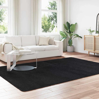 Hoogpolig vloerkleed NAVARRA 200x290 cm polyester zwart