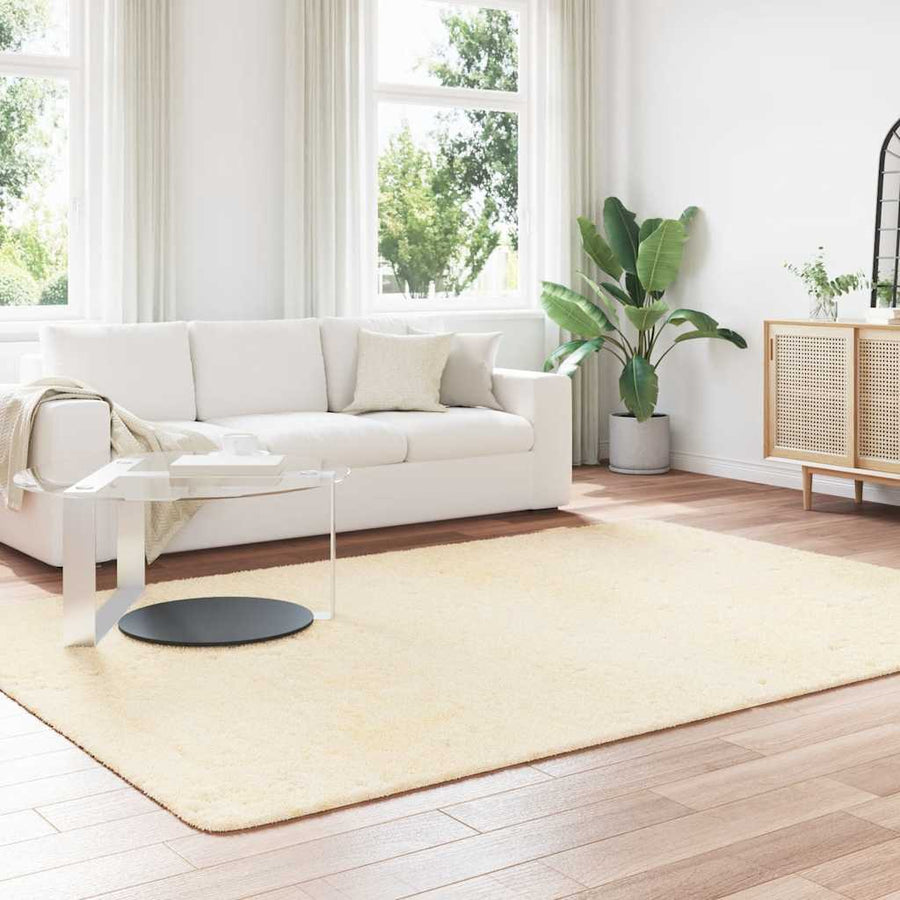 Hoogpolig vloerkleed NAVARRA 200x290 cm polyester crèmekleurig