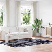 Vloerkleed 200x290 cm hoogpolig polyester donkergrijs