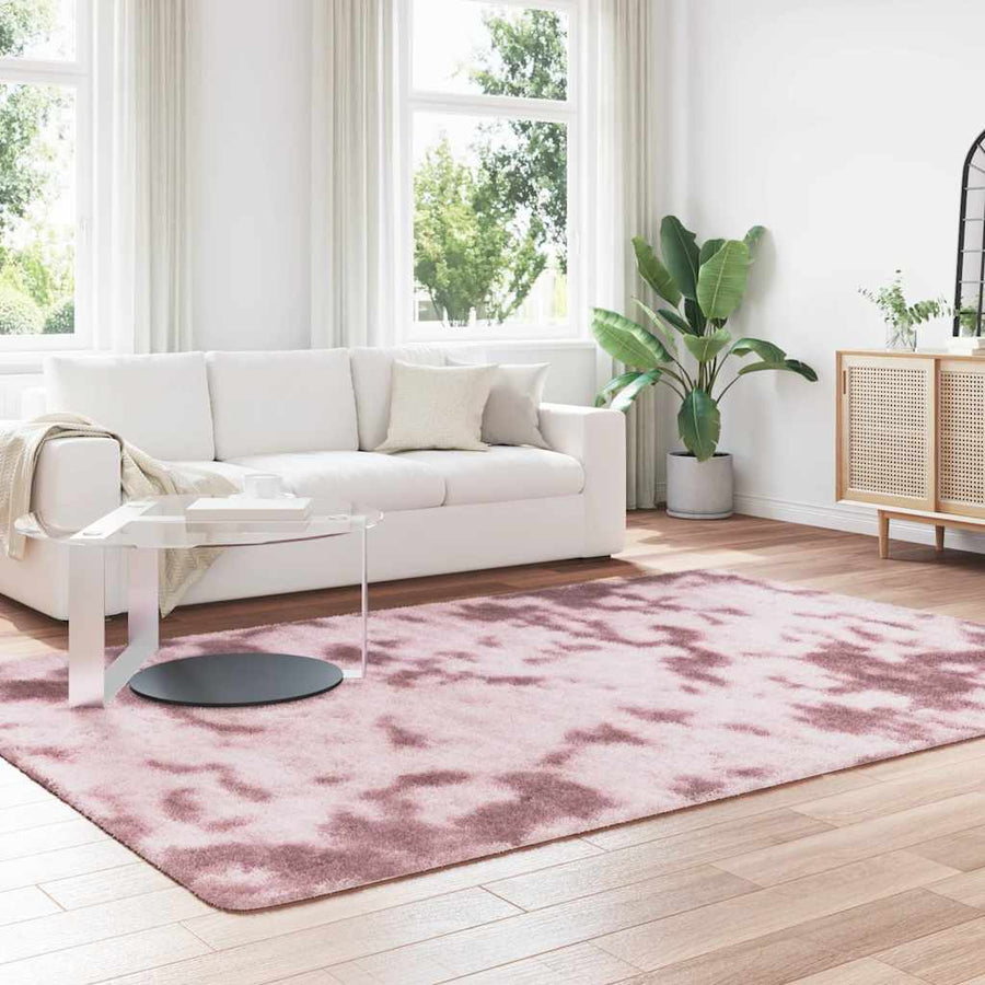 Hoogpolig vloerkleed NAVARRA 200x290 cm polyester stoffig roze