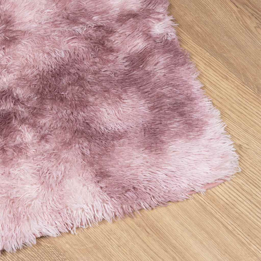 Hoogpolig vloerkleed NAVARRA 200x290 cm polyester stoffig roze
