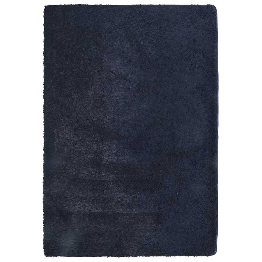 Hoogpolig vloerkleed NAVARRA 200x290 cm polyester marineblauw