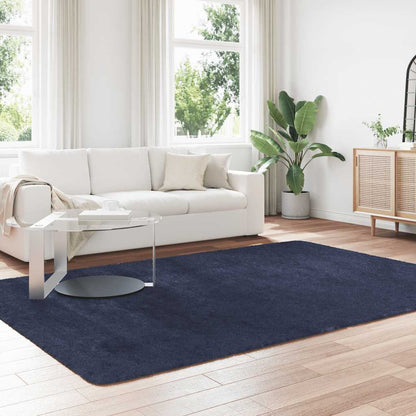 Hoogpolig vloerkleed NAVARRA 200x290 cm polyester marineblauw