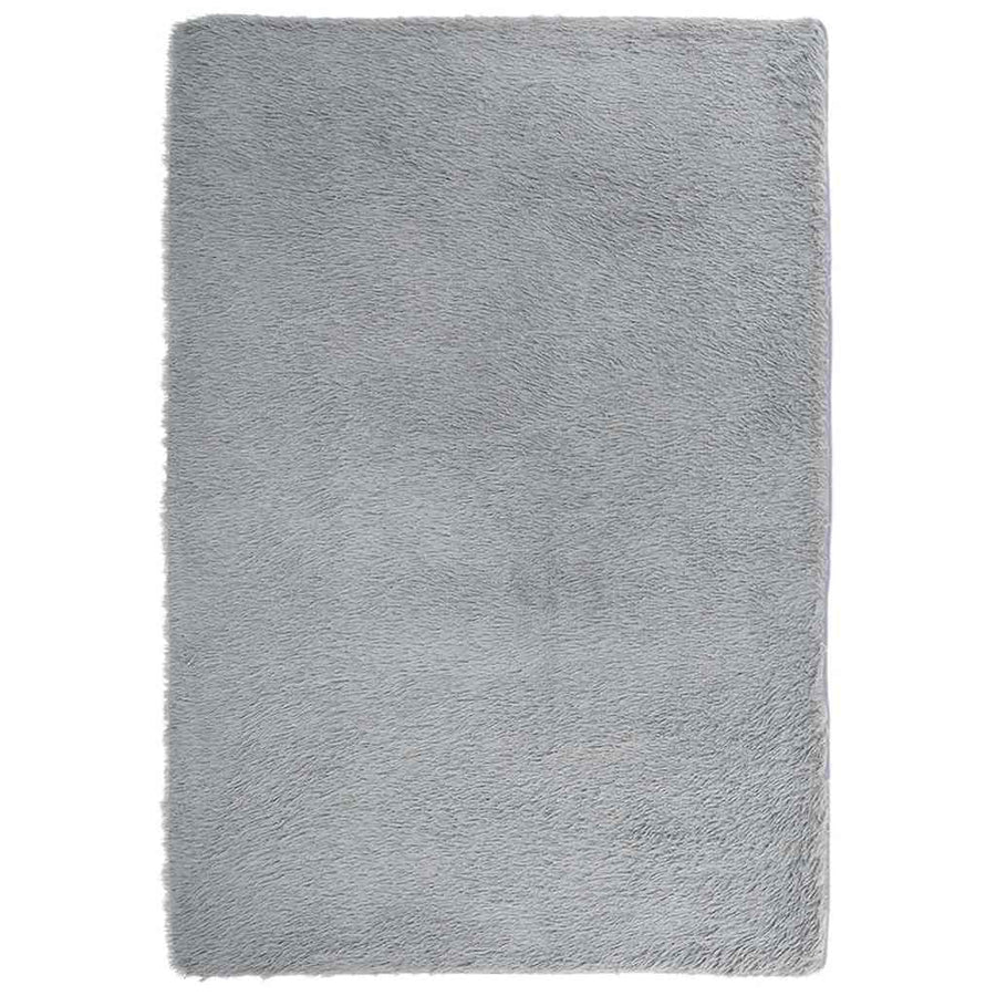 Hoogpolig vloerkleed NAVARRA 200x290 cm polyester zilvergrijs