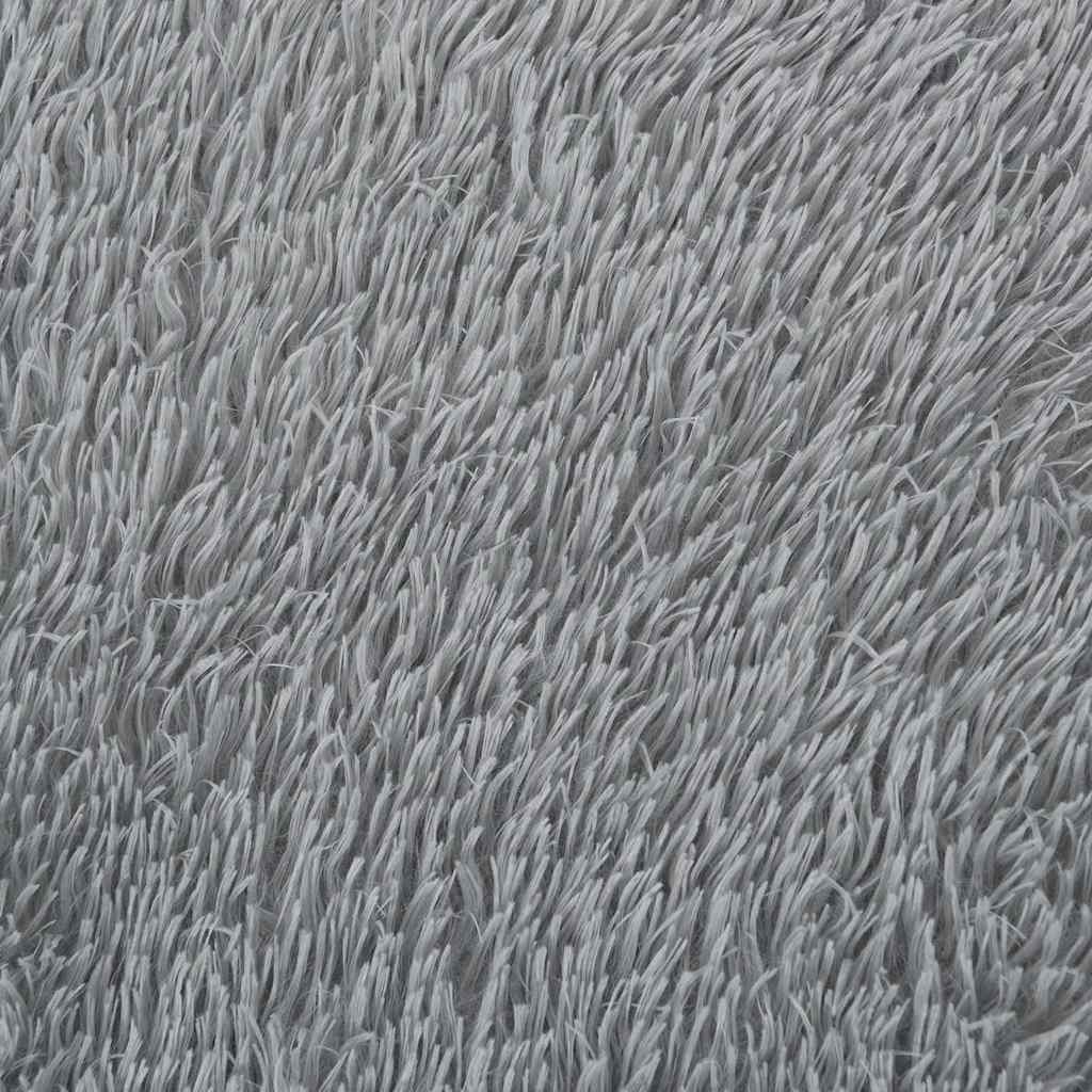 Hoogpolig vloerkleed NAVARRA 200x290 cm polyester zilvergrijs