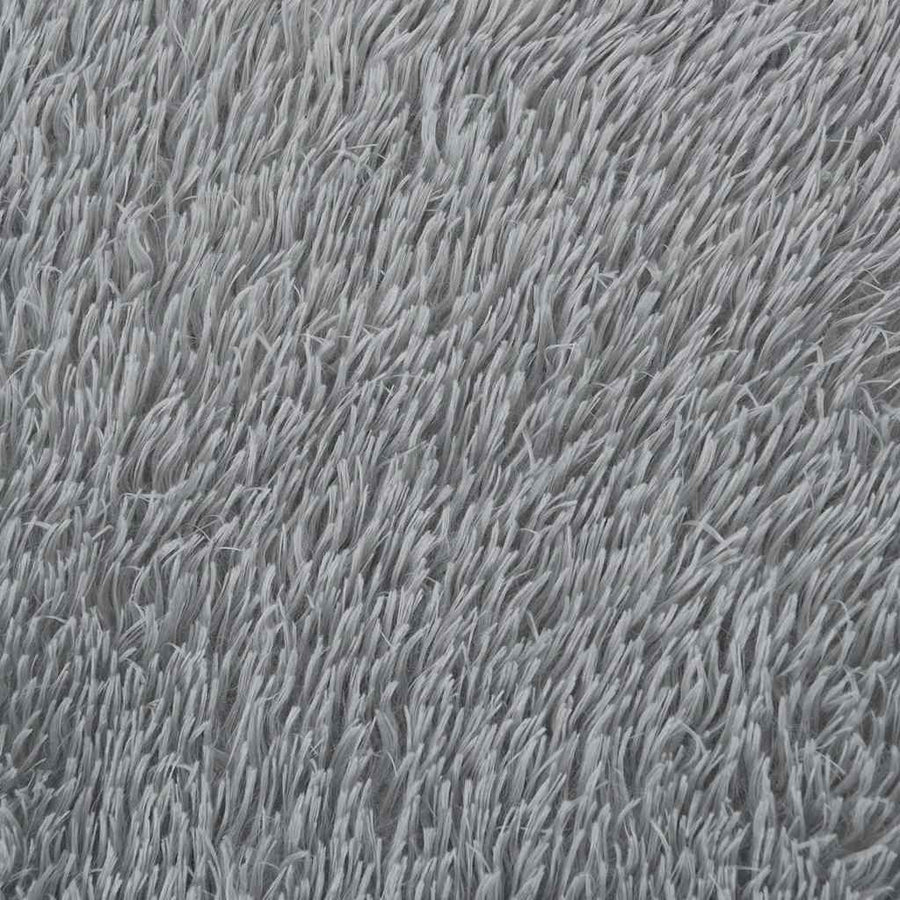 Hoogpolig vloerkleed NAVARRA 200x290 cm polyester zilvergrijs