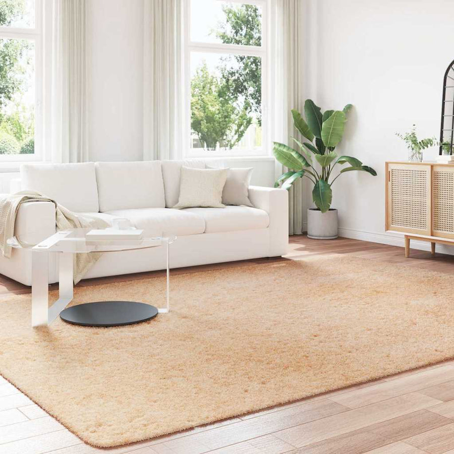 Hoogpolig vloerkleed NAVARRA 240x340 cm polyester beige