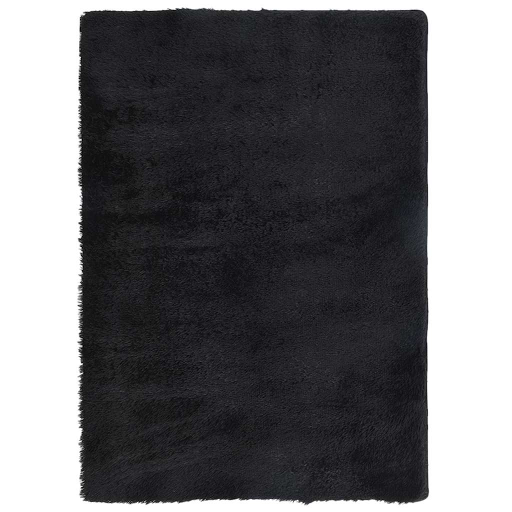 Hoogpolig vloerkleed NAVARRA 240x340 cm polyester zwart