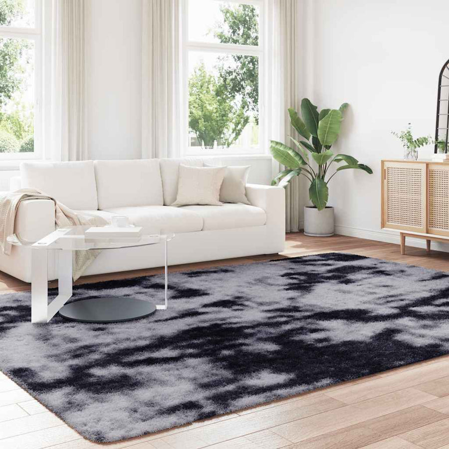 Hoogpolig vloerkleed NAVARRA 240x340 cm polyester donkergrijs