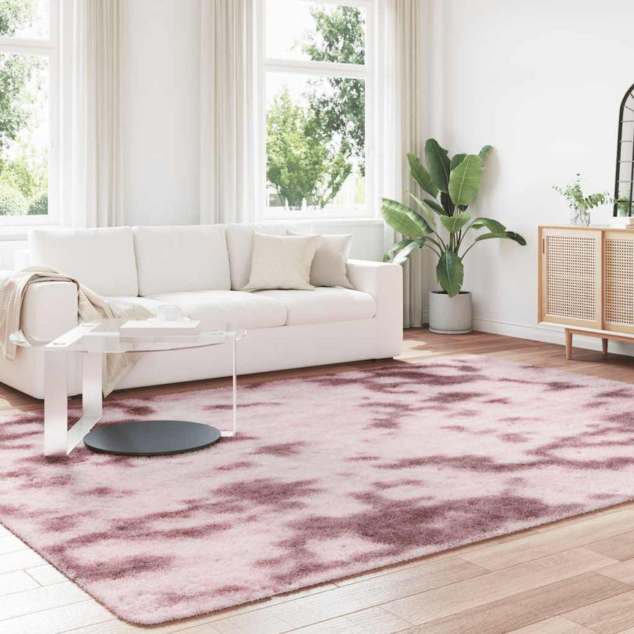 Hoogpolig vloerkleed NAVARRA 240x340 cm polyester stoffig roze
